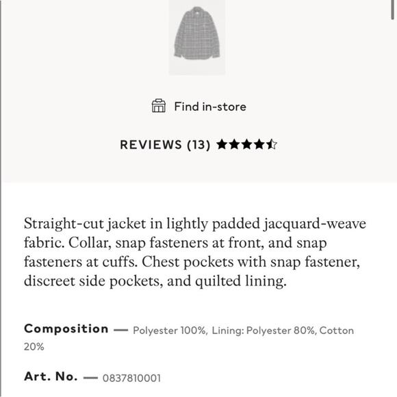 H&M Plaid Woven Knit Oversized Shacket Coat Jacket Size XS - Picture 6 of 15